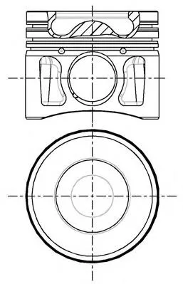 Pistón completo para 1 cilindro, segunda reparación (+0,50 mm) 8742770710 Nural