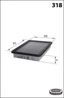 Filtro de aire ELP9005 Mecafilter