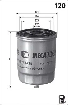 Filtro de combustible ELG5382 Mecafilter