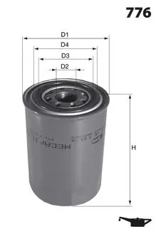 Filtro de aceite ELH4264 Mecafilter