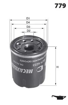 Filtro de aceite ELH4188 Mecafilter