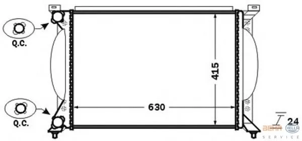 Radiador 8MK376766264 HELLA