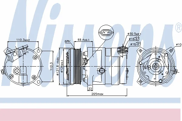 Compresor de aire acondicionado Opel Astra 51, 52, F35, M35
