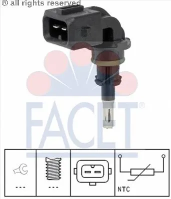 Sensor, temperatura del aire de admisión BMW 1 E81, E87