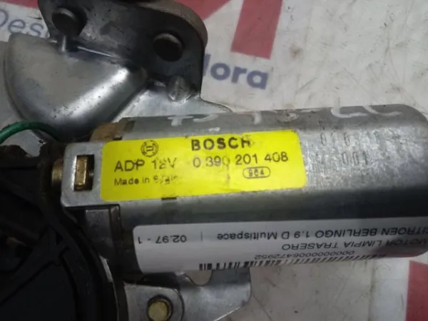 Motor limpiaparabrisas, trasera 0390201408 Peugeot/Citroen