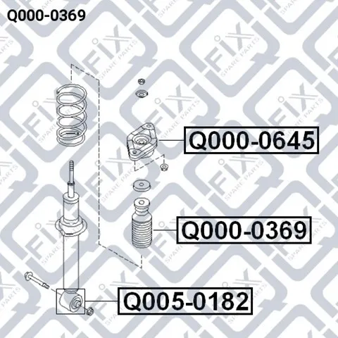 Tope de amortiguador trasero Q0000369 Q-fix