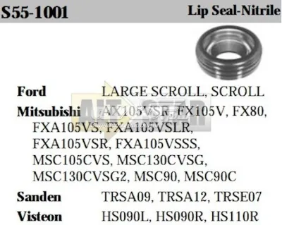Retén del compresor de aire acondicionado SANTECH S551001