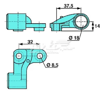 Soporte sensor ABS BPW 0318907590