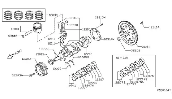 Volante motor 311613KY0A Nissan/Infiniti