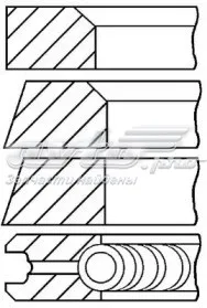 Aros de pistón para 1 cilindro, STD 4181A009 Perkins