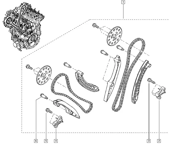 Kit de cadena de distribución 130C19028R Renault (RVI)