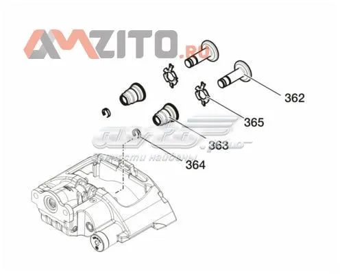 Kit de reparación de pinzas de freno trasero 0980107631 BPW