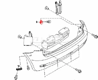 Soporte de parachoques trasero derecho NISSAN 852289U000