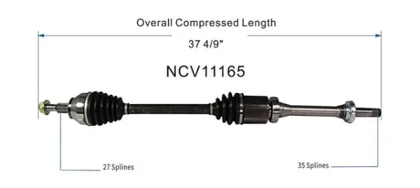 Semieje delantero derecho NCV11165 GSP