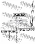 Silentblock amortiguador trasero Mitsubishi Grandis NAW