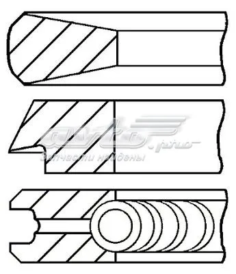 Aros de pistón para 1 cilindro, STD 0811440010 Goetze