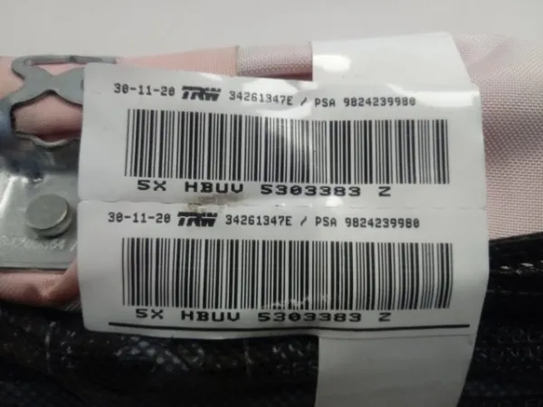 Airbag de cortina lateral derecha 9824239980 Opel