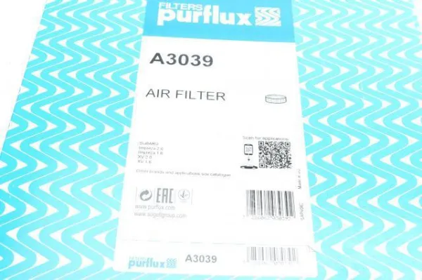 Filtro de aire A3039 Purflux