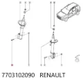 Tornillo de montaje del amortiguador trasero Renault DUSTER HM
