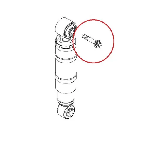 Tornillo de montaje del amortiguador trasero 11098721 General Motors
