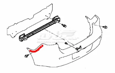 Soporte de parachoques trasero izquierdo MITSUBISHI 6410C543