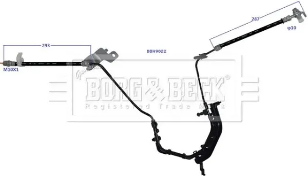 Latiguillo de freno trasero izquierdo 9837314380 Peugeot/Citroen