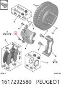 Soporte de la pinza de freno delantera Peugeot 206 2A/C