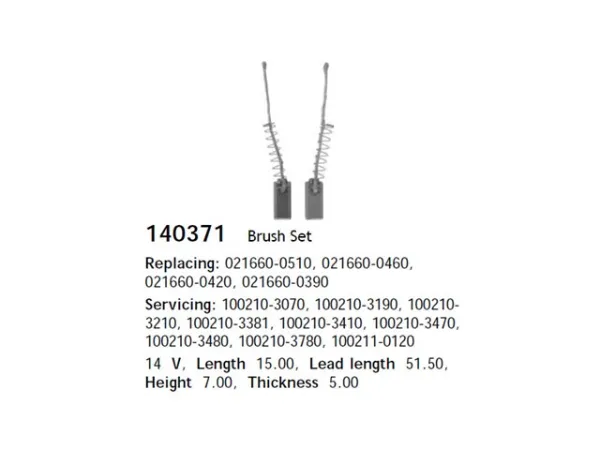 Escobillas alternador 140371 Cargo