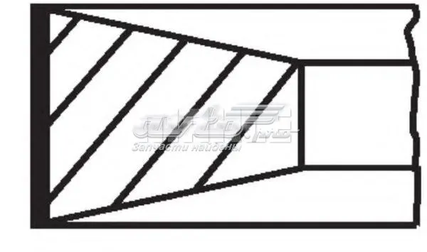 Juego de aros de pistón para 1 cilindro, sobremedida (+0,50 mm) 039RS001130N2 Mahle Original