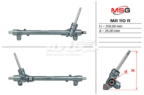 Engranaje de dirección Mazda KD3132110 precio, desde