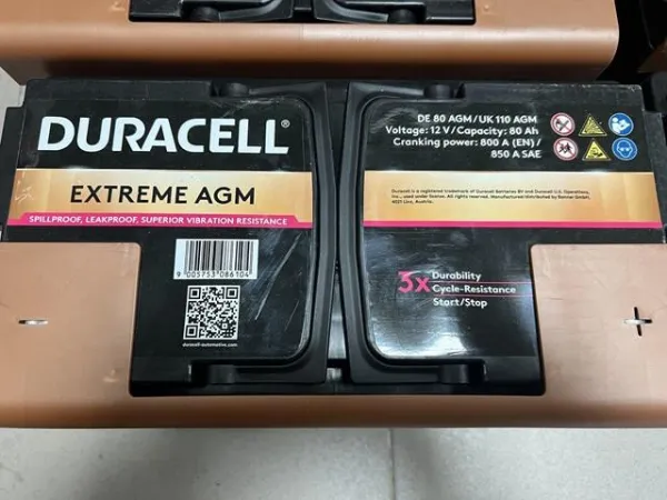Batería DE80AGM Duracell