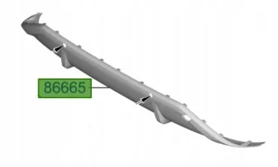 Cubierta, parachoques trasero HYUNDAI 86670N7060