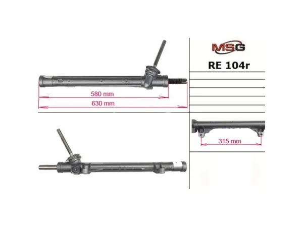 Cremallera de dirección RE104R MSG