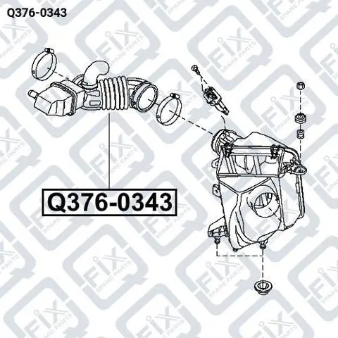 Conducto de aire, salida del filtro de aire Q3760343 Q-fix