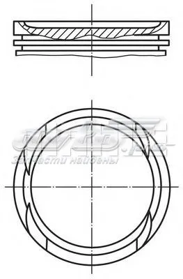 Pistón completo para 1 cilindro, segunda reparación (+0,50 mm) 0100501 Mahle Original