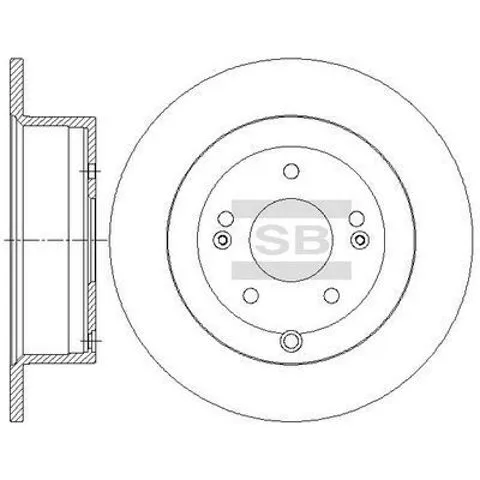 Disco de freno trasero SD1082 Sangsin