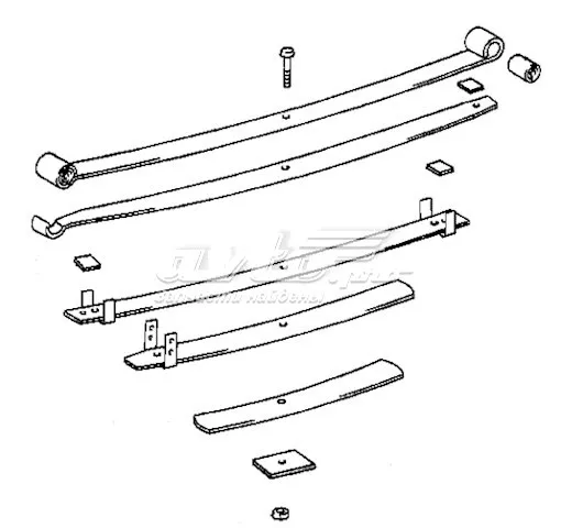 Ballesta de suspensión trasera Toyota Hiace IV