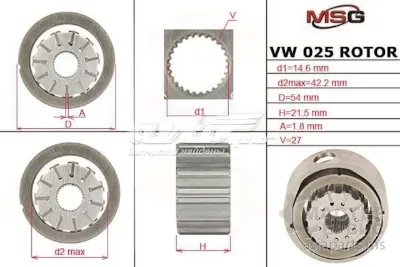 Juego de reparación de bomba de dirección hidráulica MS GROUP VW025ROTOR