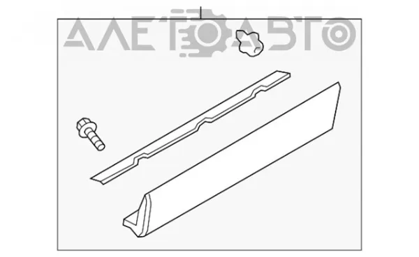 Embellecedor de puerta trasera derecha TK4851RC0B Mazda