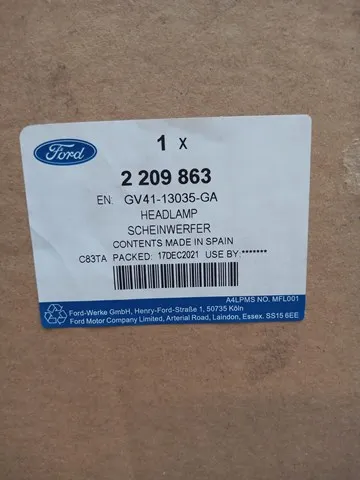 Faro izquierdo 2209863 Ford