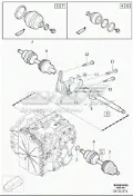 Fuelle, junta homocinética interior derecha delantera Volvo S40 MS