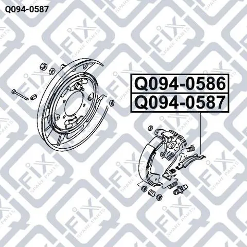 Kit reparación del freno de mano Q0940587 Q-fix