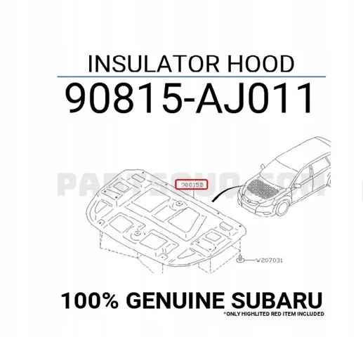 Aislamiento del Capó Subaru Outback IV