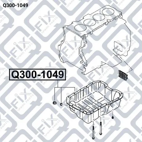 Cárter de aceite del motor Q3001049 Q-fix