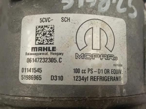 Compresor de aire acondicionado 51986965 Fiat/Alfa/Lancia