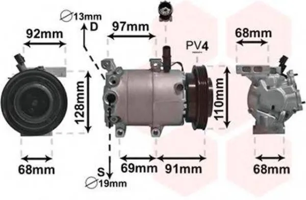 Compresor de aire acondicionado 977011E100 Hyundai/Kia