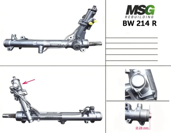 Cremallera de dirección BW214R MSG Rebuilding