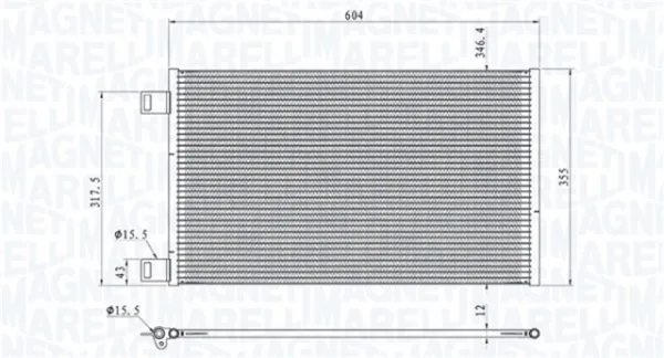 Condensador aire acondicionado BC860 Magneti Marelli