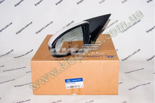 Espejo de retrovisor izquierdo 87610F2060 Hyundai/Kia