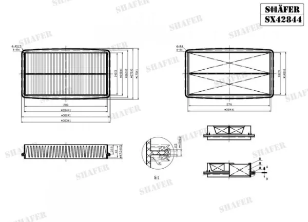 Filtro de aire SX42844 Shafer